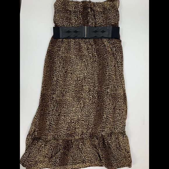 Forever 21+ Plus Size Ruffle Leopard Maxi Dress - Picture 1 of 6